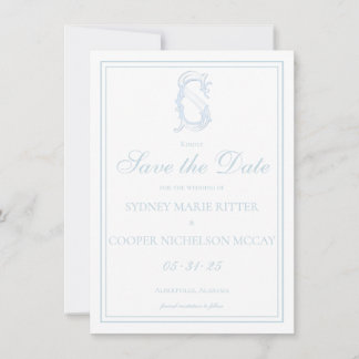 Grandmillennial en Elegant Save the Dates Kaart