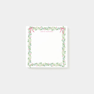 Grandmillennial Evergreen Swag met Monogram Post-it® Notes