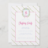 Grandmillennial Ginger Jar Crest Monogram Kaart (Voorkant)