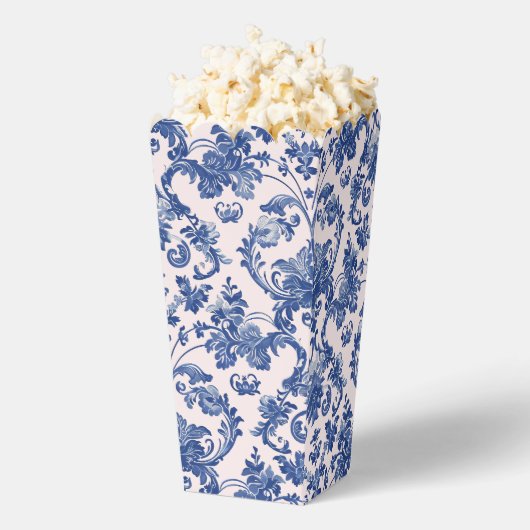 Grandmillennial Pink & Blue Damask Bedankdoosjes (Popped)