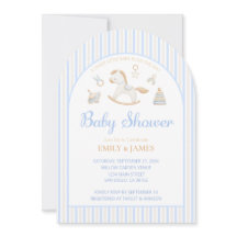 Grandmillennial Schommelpaard Jongens Baby Shower