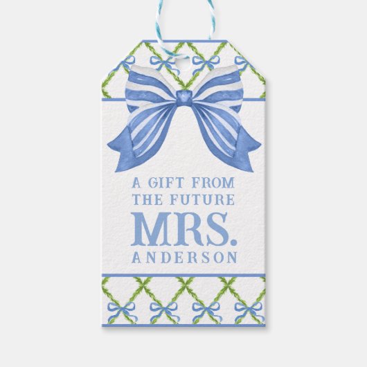 Grandmillennial Topiary | Toekomstige mevrouw Cadeaulabel (Voorkant)