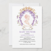 Grandmillennial Wisteria Baby Shower Invitation (Devant)