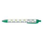 Grandmillennium Lattice met Blue Bow Personalized Zwarte Inkt Pen (Bodem)