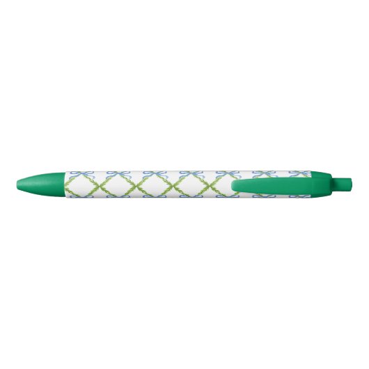 Grandmillennium Lattice met Blue Bow Personalized Zwarte Inkt Pen (Achterkant)