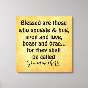 Grandmoeder Quote Canvas Afdruk