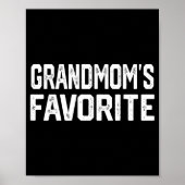 Grandmom’s Favorite Funny Grandparent Granhild Vin Poster (Voorkant)