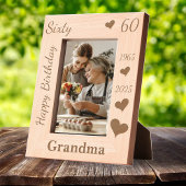 Grandmother 60th Birthday Photo frame with name Gegraveerde Lijstjes