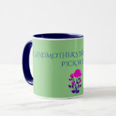GRANDMOTHER FLOWERED personalized mug. Mok (Voorkant links)