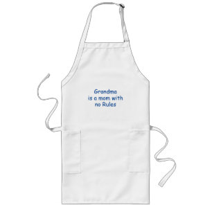 Grandmother grandma Chefs BBQ cooking Lang Schort