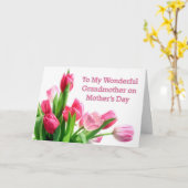 Grandmother Mother's Day Tulips Kaart (Gele Bloem)