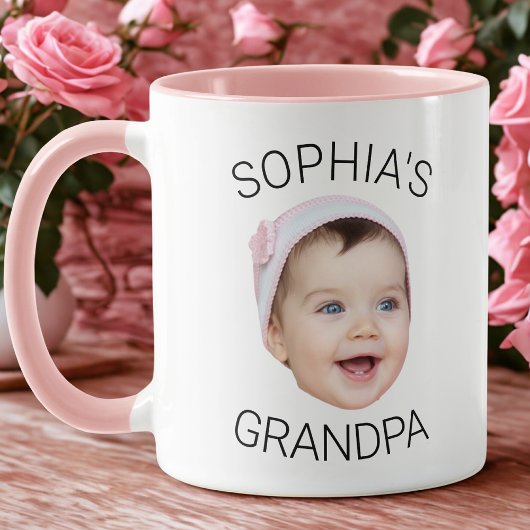 Grandpa Baby Face Coffee Mug Personalized