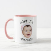 Grandpa Baby Face Coffee Mug Personalized (Gauche)