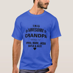 GRANDPA behoort tot de Vaderdag GrandKids Names T-shirt