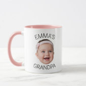 Grandpa Birthday Baby Face Custom Mug (Gauche)