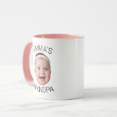 Grandpa Birthday Baby Face Custom Mug (Devant gauche)