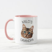 Grandpa Birthday Custom Cat Face Mug (Gauche)