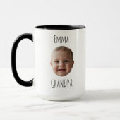 Grandpa Birthday Gift – Custom Baby Face Mug (Gauche)