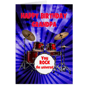 Grandpa Birthday You Rock Drums