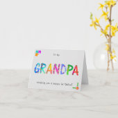GRANDPA Bold Boho Anniversaire Carte pliée (Fleur jaune)