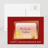 Grandpa_Certificate-Briefkaart (personaliseren) Briefkaart (Voorkant / Achterkant)