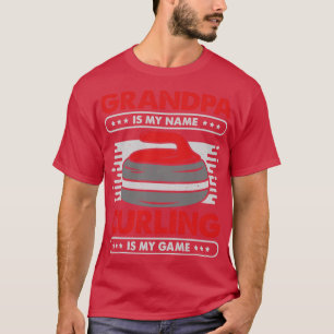 Grandpa Cft met Curling Player T-shirt