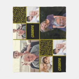  Grandpa Custom Photo Collage  Fleece Deken