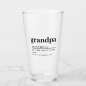 Grandpa Définition Verre de bière (Devant)