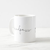 Grandpa Est Script Mug (Devant gauche)