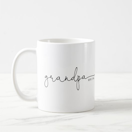 Grandpa Est Script Mug (Gauche)