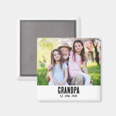 Grandpa Established Photo Gift Magnet (Recto/Verso)