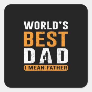 Grandpa Gift Ik bedoel vader Vierkante Sticker
