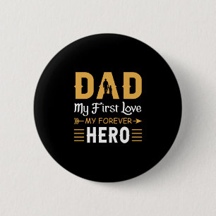 Grandpa Gift   Pa My Forever Hero Ronde Button 5,7 Cm