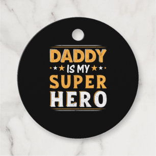 Grandpa Gift Papa is mijn Super Hero Bedankjes Labels