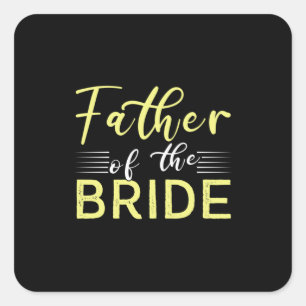 Grandpa Gift Vader van de Bride Vierkante Sticker