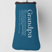Grandpa Grandad Definition Modern Fun Quote Golfheadcover (Draai 90)