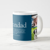 Grandpa Grandad Papa Definition Photo Collage Extra Grote Beker (Voorkant rechts)