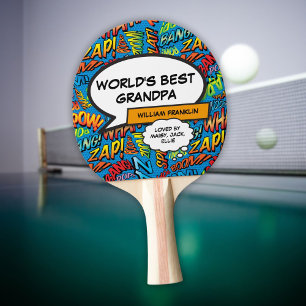 Grandpa Grandad Poppen Funny Modern Cool Tafeltennisbatje