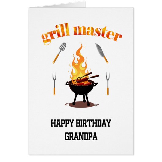 Grandpa Grill Master Anniversaire (Devant)