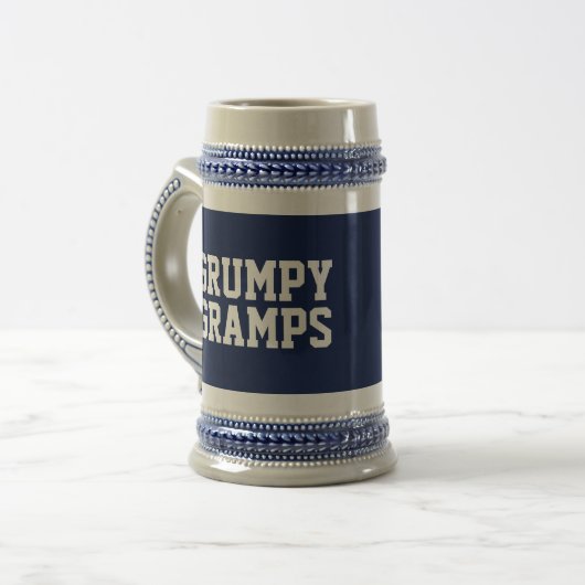 GRANDPA GRUMPY GRAMPS BEER STEIN BIERPUL (Voorkant links)
