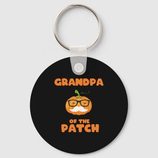 grandpa-halloween pumpkin patch sleutelhanger (Voorkant)