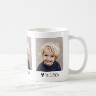 Grandpa I love You 3 Photo Elegant Simple Koffiemok