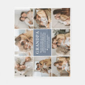 Grandpa Letter Custom Personalized Fleece Blanket Deken (Voorkant)