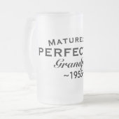 Grandpa "Matured to perfection" Name Year Frosted Matglas Bierpul (Voorkant links)