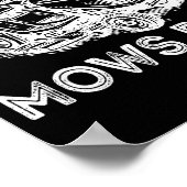 Grandpa Mows Funny Lawn Mower Father's Day Papa  Poster (Hoek)