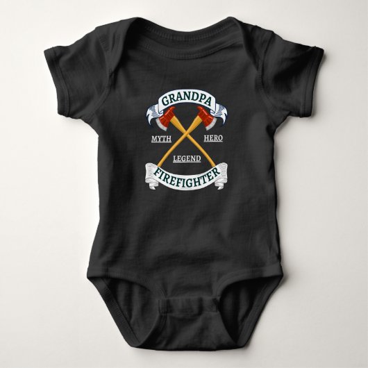 Grandpa Myth Legend Hero Firefighter Romper (Voorkant)