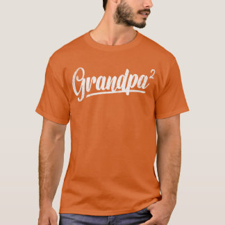 Grandpa Of 2wo Squared 2 Grandkids Pregnancy Annou T-shirt