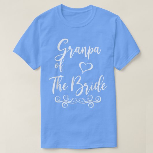 Grandpa of Bride & Groom Wedding Matching  T-shirt (Design voorkant)