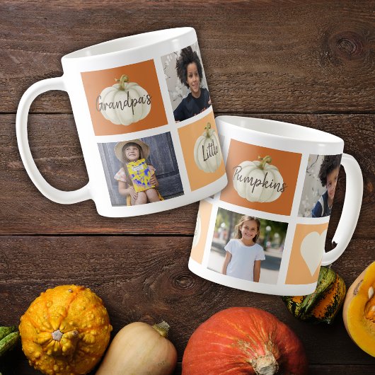 Grandpa Photo Collage Automne Café Mug
