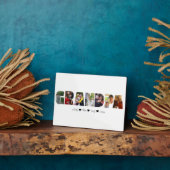 Grandpa Photo Collage Plaque avec 7 Photos (Côté)